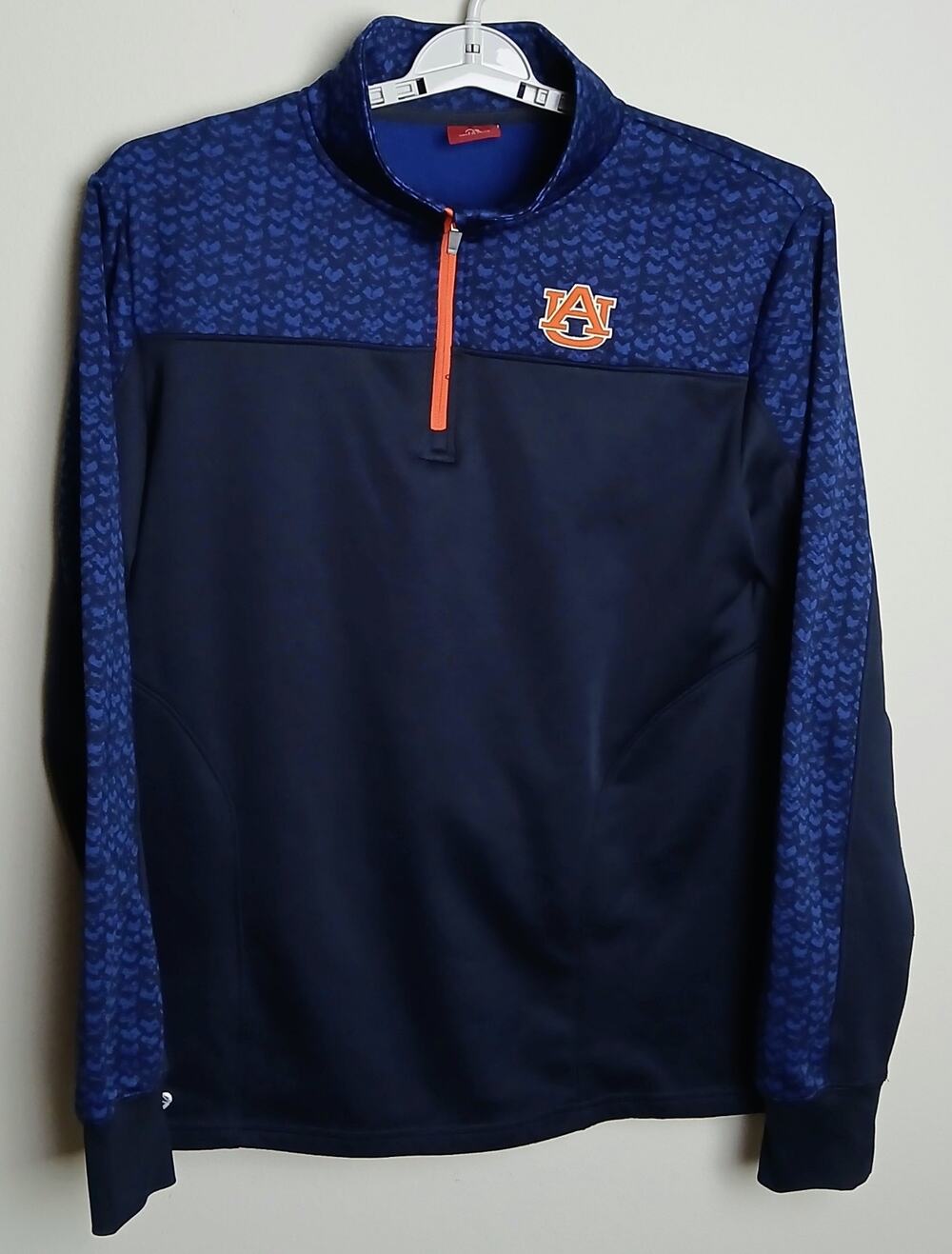 Colosseum Auburn Tigers Quarter Zip Pullover Mens XXL Navy Orange Blue